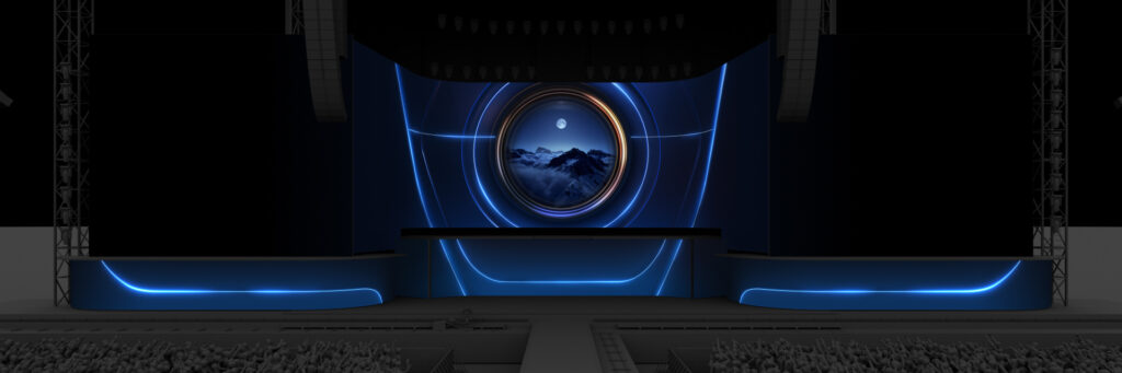 Render of tour visuals for Chris Brown's track "Crawl".